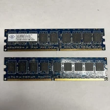 1GB PC2-5300E DDR2-667 NANYA NT1GT72U8PA1BY-3C BLUE ECC Ram Memory
