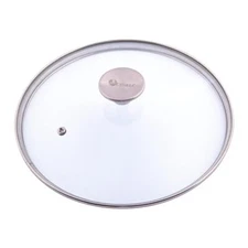 Round 8-Inch Glass Lid for Cast Iron Skillet or Pan Custom Made for Only Bran...