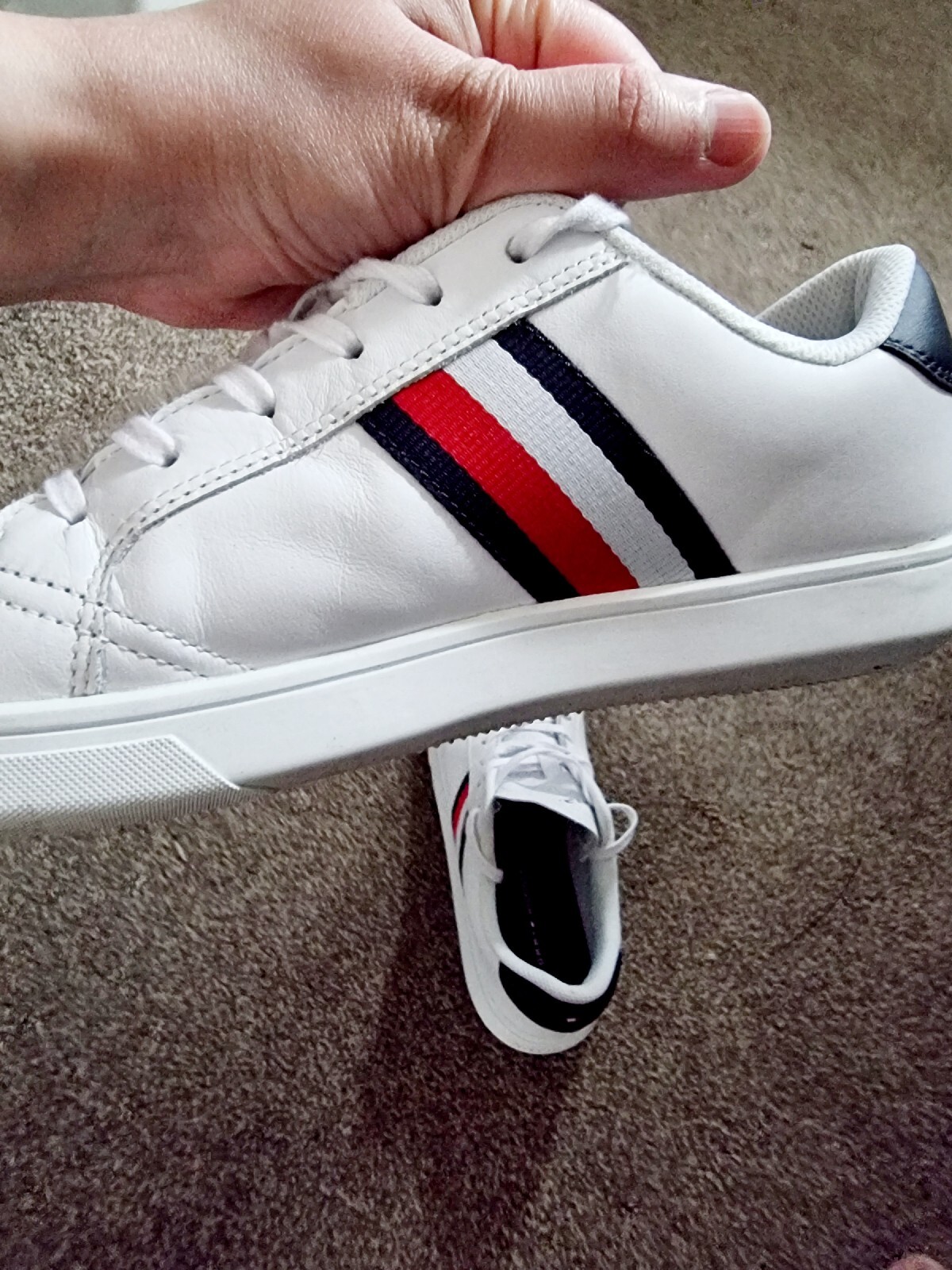Women Tommy Hilfiger Essential Stripes Sneakers Size 6.5 Uk image 2