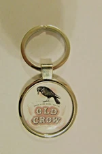 Old Crow Keychain, Old Crow Whiskey Logo Key chain, old crow keychain
