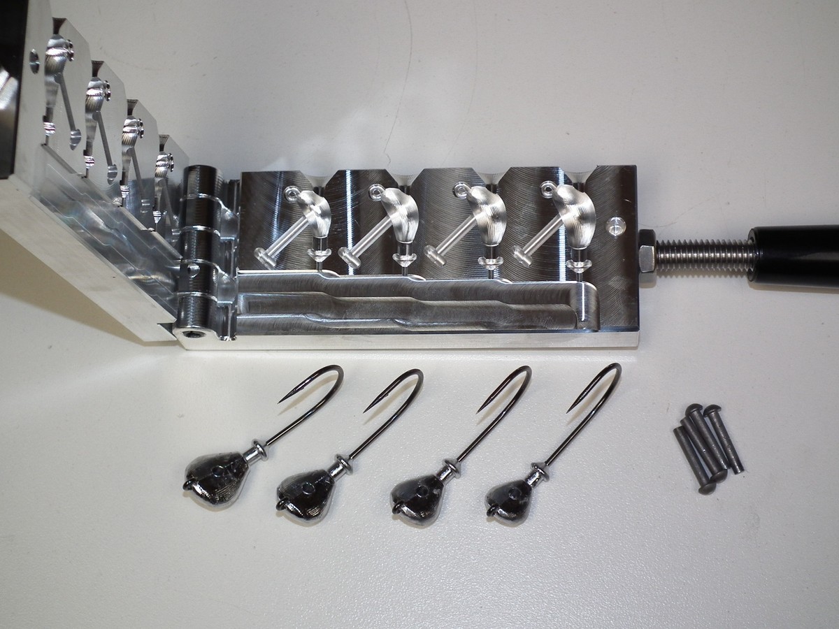 Freshwater Flip jig mold 3/8, 1/2, 5/8, 3/4oz CNC Aluminum Arky | eBay