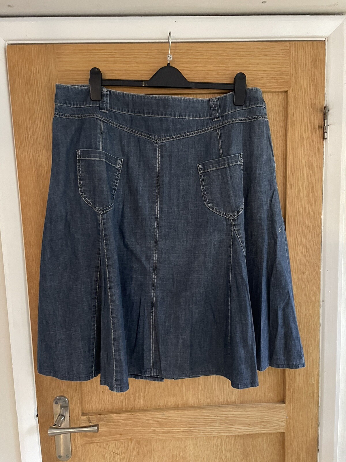 M&S Autograph Denim Skirt Size 22 eBay