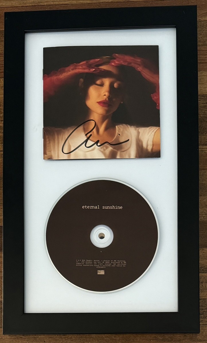 SIGNED FRAME Ariana Grande Eternal Sunshine CD Autographed BAS