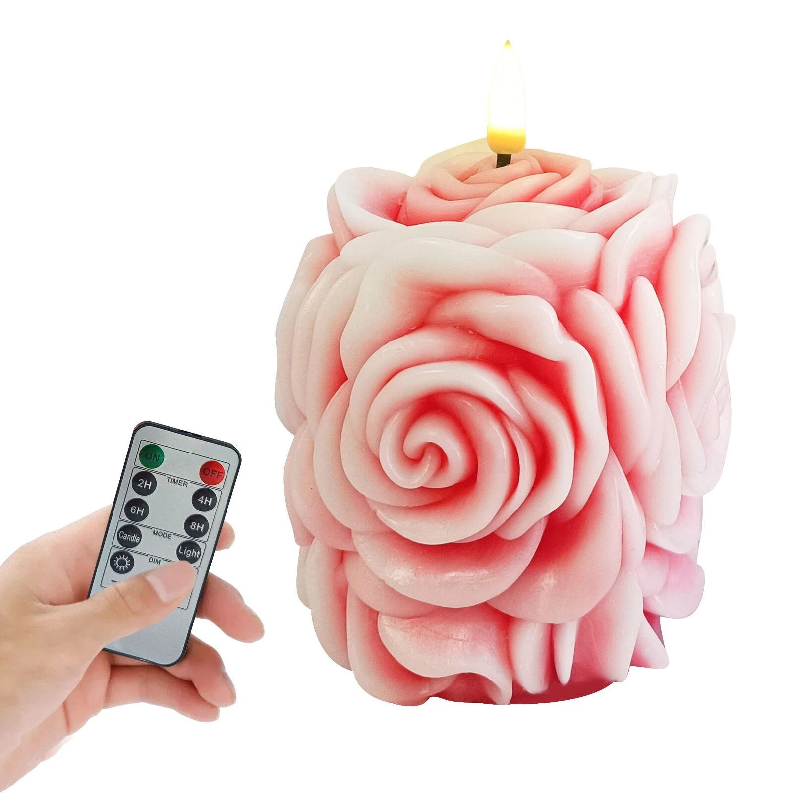 Rose Medium Unscented Décor Candles