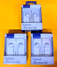  1 Insignia Earbuds Headphones Volume Control Microphone White NS CAHEP2