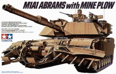 Tamiya 1/35 SCALE US M1A1 Abrams with MinePlow MODEL KIT #35158~NEW in BOX
