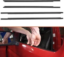4Pcs Weatherstrip Window Moulding Trim Seal Belt Fit For 09-2021 Ram 1500 2500