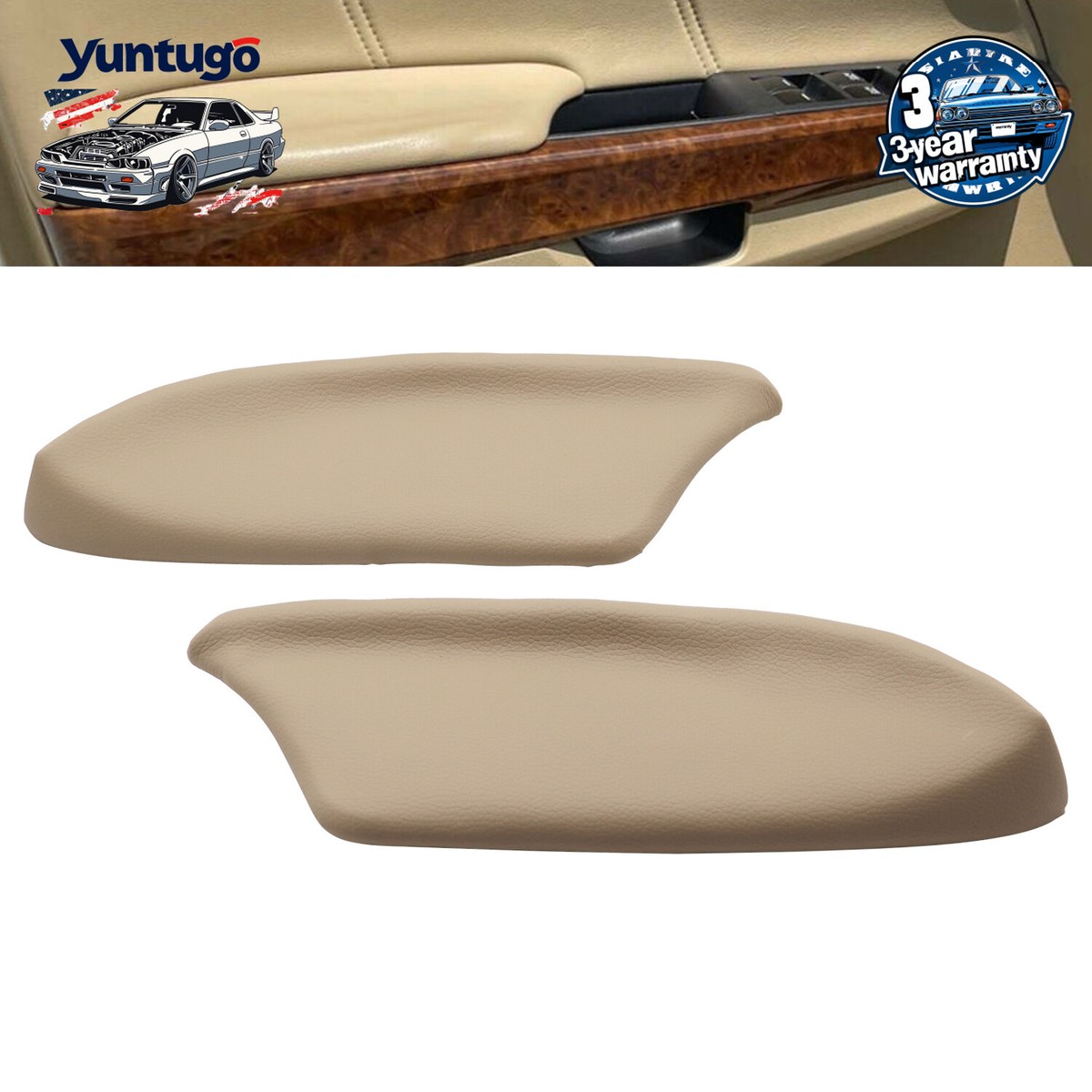 2008-2014 Honda Accord Crosstour Beige Front Door Panel Armrest