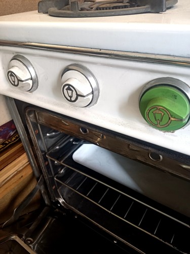 cucina epoca originale vintage 6 fuochi a gas due forni uno a gas uno elettrico - 第 2/12 張圖片