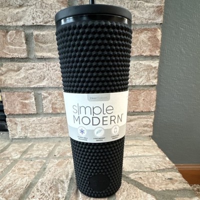 Simple Modern Classic 24oz Black Plastic Tumbler Double Wall Insulated Straw