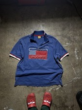 Le Tour De France Cotton Cycling Jersey Official Team USA XL Lance Armsteong Era