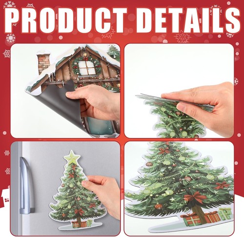 Christmas Refrigerator Magnets Magnetic Christmas Tree Refrigerator Stickers - Picture 22 of 28