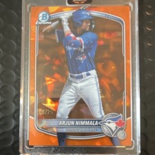 2025 Bowman Chrome Draft Sapphire Arjun Nimmala Orange /25 Rookie Blue Jays