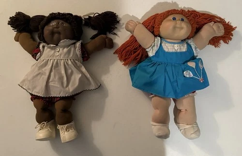 2 Vintage Cabbage Patch Dolls With Clothes. 1984 & 1985