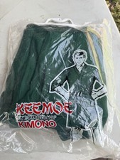 Vtg 60's KEEMOE Mens Green Velour Short Mod Bath Robe One Size NOS