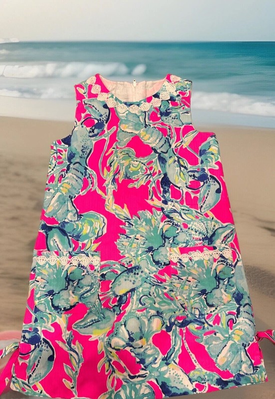Lily Pulitzer Girls Dress Size 8  Pink Blue summer