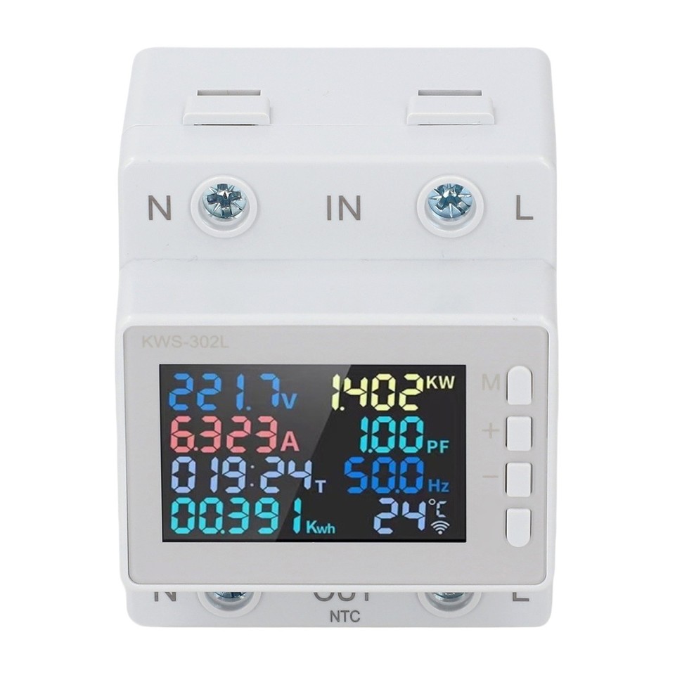 Current Metre Display ^Single Phase Energy Meter Color LCD Display Multifunctional Voltage ...