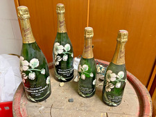 4x Perrier-Jou&euml;t 1979&ndash;handbemalte Deko/Display-Flaschen(leer) Sammlerobjekt