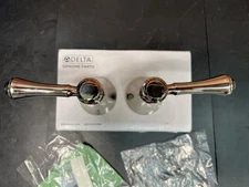 Delta Cassidy H297PN Polished Nickel Lever Faucet Handle Set Of 2