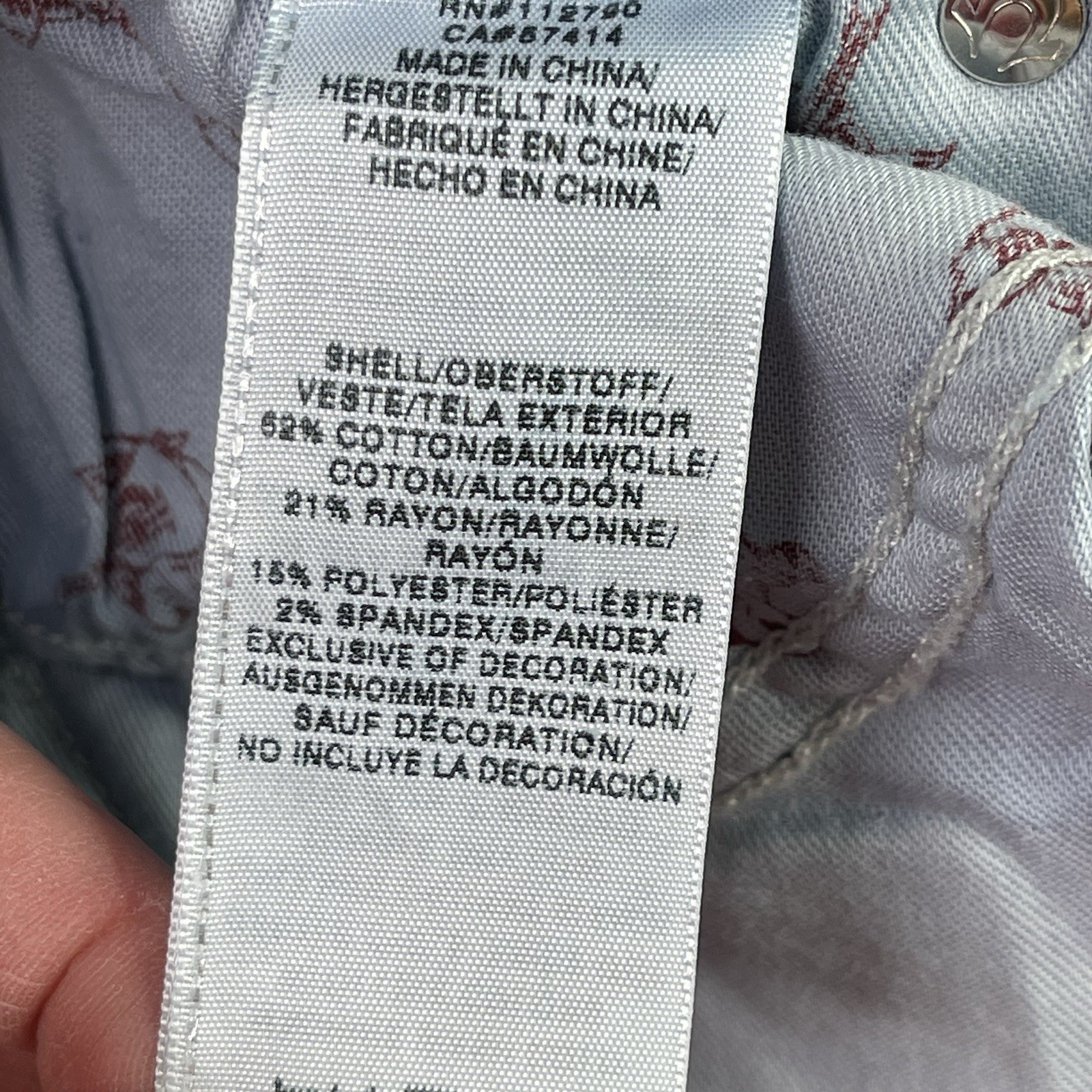 True Religion Jeans Women's 28 Blue Slim Straight Low Rise Dark Flap Pockets thumbnail 8