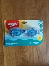 Speedo Junior Glide Print Swim Goggles -Blue Palm: Ages 6-14, Polycarbonate...