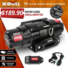 X-bull 5000lbs Electric Winch 12v Synthetic Rope Towing Trailer Atv Utv Boat