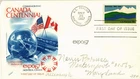 Dr Jim Stamps U.S. 5C Canada Centennial First Day Issue Fleetwood Cachet Cover