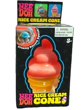 NeeDoh NICE CREAM CONE Ice Cream Squishy Toy 2026 NEE DOH Stress Orange