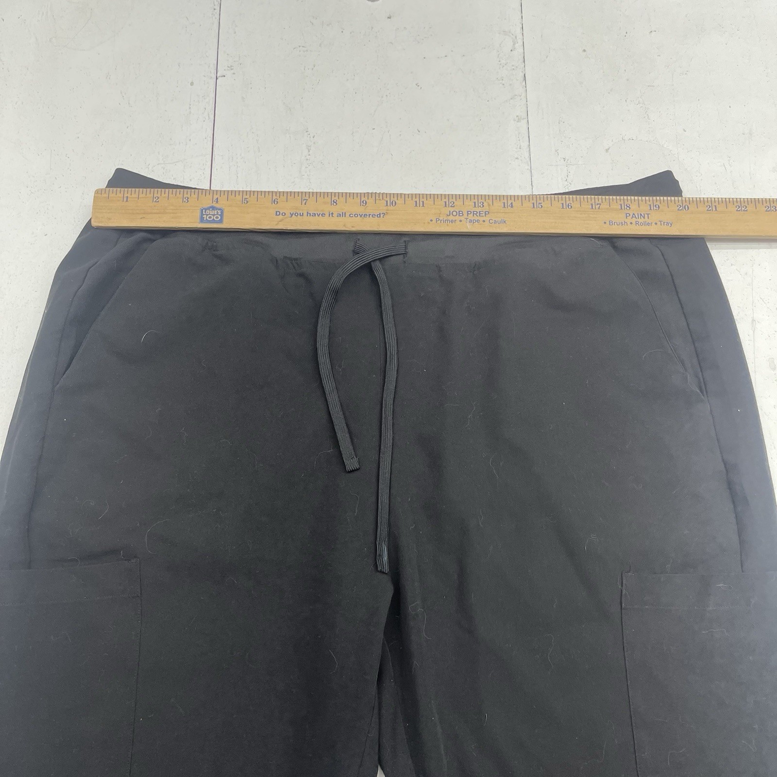 Mandala Solid Black Drawstring Woven Jogger Scrub… - image 4