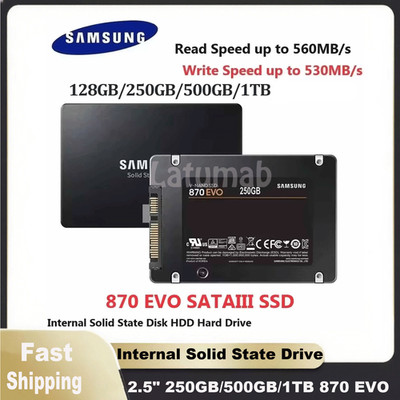 SAMSUNG SSD 870 EVO SATAIII 2.5'' 250GB/500GB/1TB Internal Solid State Drive Lot