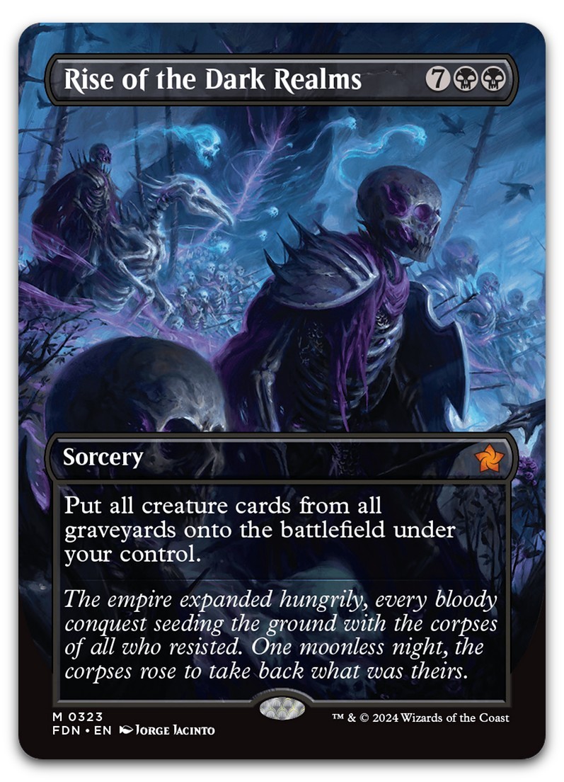Rise of the Dark Realms (Borderless) #323 (NM) Foundations FDN Magic MTG