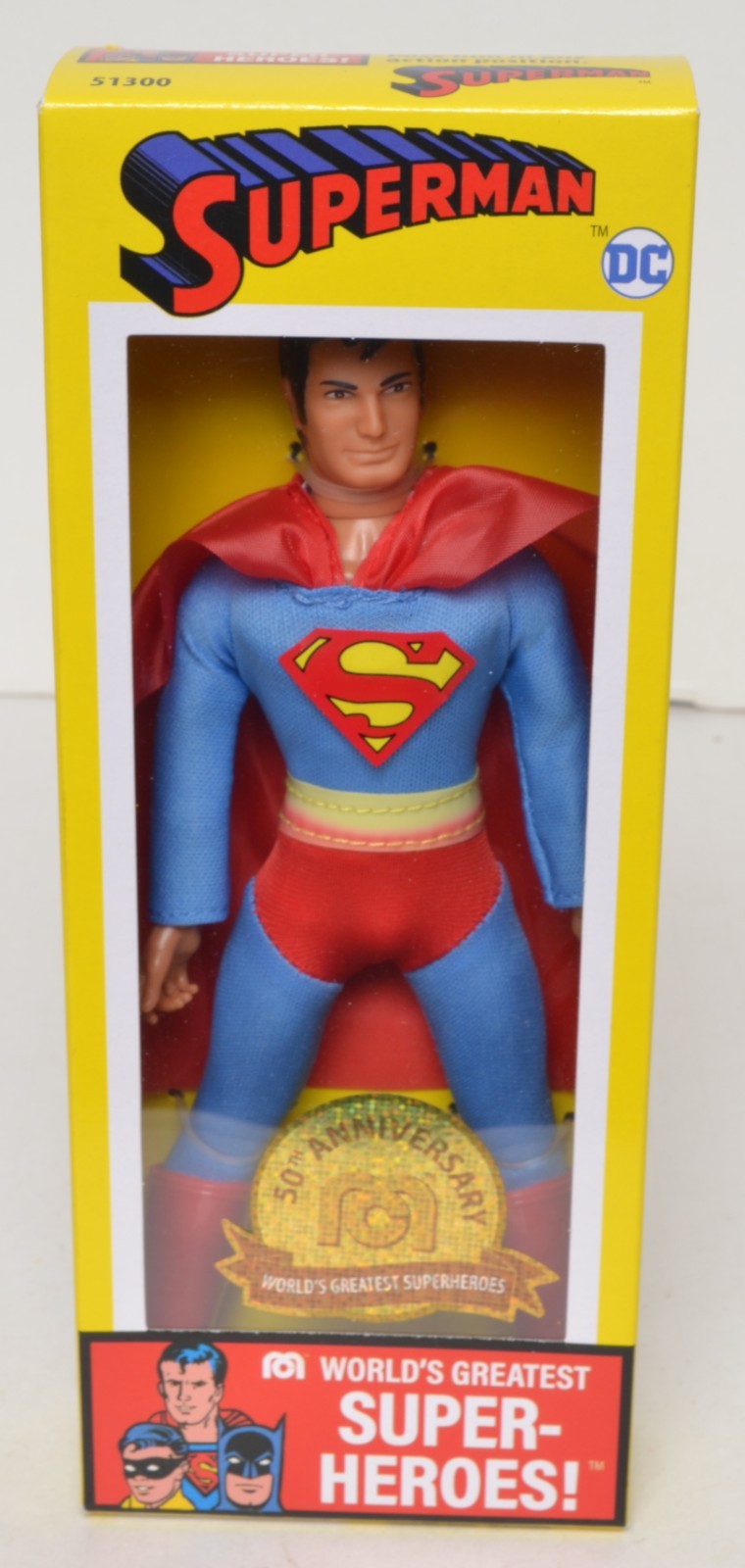 Mego SUPERMAN 8" Fig World's Greatest Superheroes 50th Anniv. DC 2023 New (X1)