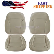 2016-2019 For Ford Explorer Driver / Passenger Perf PU Leather Seat Cover Tan