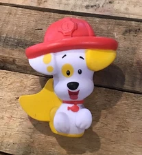 2013 Mattel Nickelodeon Fireman Dog Bubble Guppies Hard Rubber Figure.