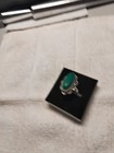 Handmade Malachite Ring. Set In Rhodium-Plated Mounting.  Size 8.25 — photo 6