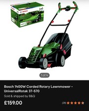 Image of Bosch UniversalRotak 37-570 1400W Electric Lawnmower NEW Unused No Grass Box