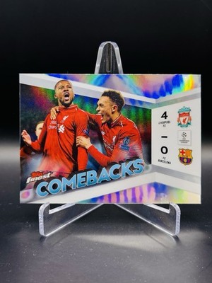 2023-24 Topps Finest UEFA UCC - Comebacks Liverpool vs. Barcelona Insert #FC-2
