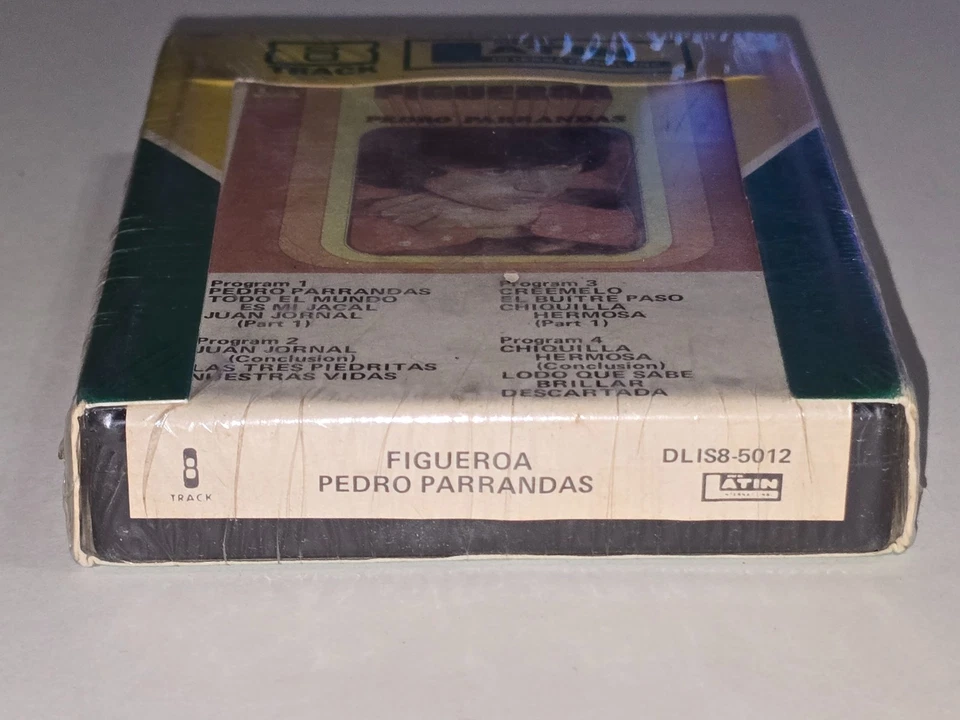 PEDRO PARRANDAS SEALED JOSE MANUEL FIGUEROA 8-TRACK TAPE 74 DISCOS LATIN MEXICO - Image 2 of 4