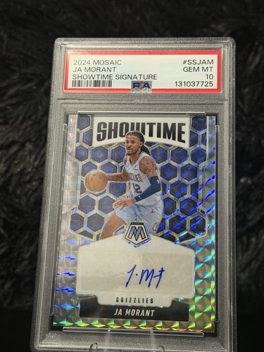 Panini 2024-25 Mosaic Showtime Signatures Ja Morant SS-4 Auto PSA 10 Grizzlies