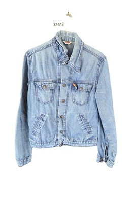 LEVI'S Blue Denim Trucker Jacke Gr.M Mädchen Freizeit Outdoor Oberbekleidung 023412