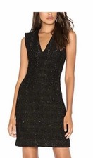 New With Tags Alice + Olivia Adelaide Dress Size 2 Black Sparkly Tweed Was $330