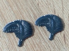 PLAYMOBIL X2 GRAUE FEDERN GRAUE FEDER KRONE TURBAN MITTELALTER KÖNIG PRINZ DAME