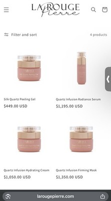 La rouge Pierre Quartz skincare Collection