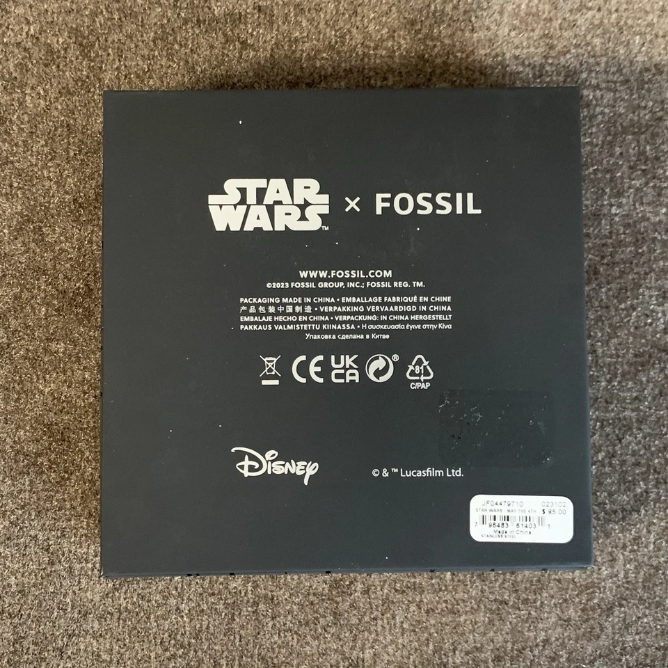 Collar Fossil Star Wars Aventurina Verde Yoda Tono Dorado Acero Inoxidable Nuevo con Etiquetas Foto 4 de 4