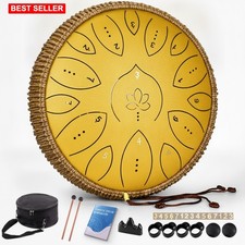 Steel Tongue Drum 13Inches 15 Notes Hand Pan C Major Musical Instrument
