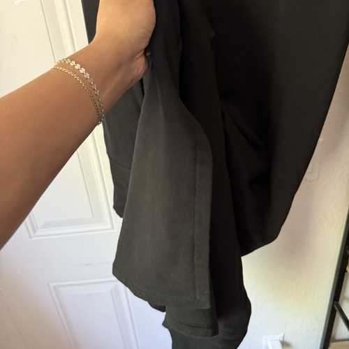 MARCELLA nyc black chunky cotton knit hoodie long sleeve sweater midi maxi dress - Picture 6 of 8