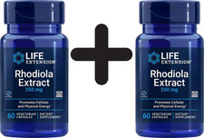 2 x Life Extension Rhodiola Extract, 250mg - 60 vcaps (316,58 EUR/kg)