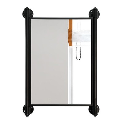 Industrial Pipe Mirror for Bathroom,Rectangle Iron Wall Mirrors for Living Ro...