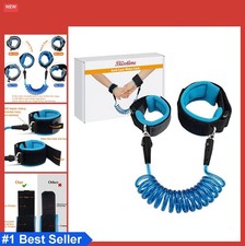 Toddler Safety Wrist Link Adjustable 1.5m Coil Cord Anti Lost Wristband for Kids