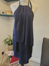 Shein Navy Halter Neck Layered Mini Dress – Size S – RRP £18